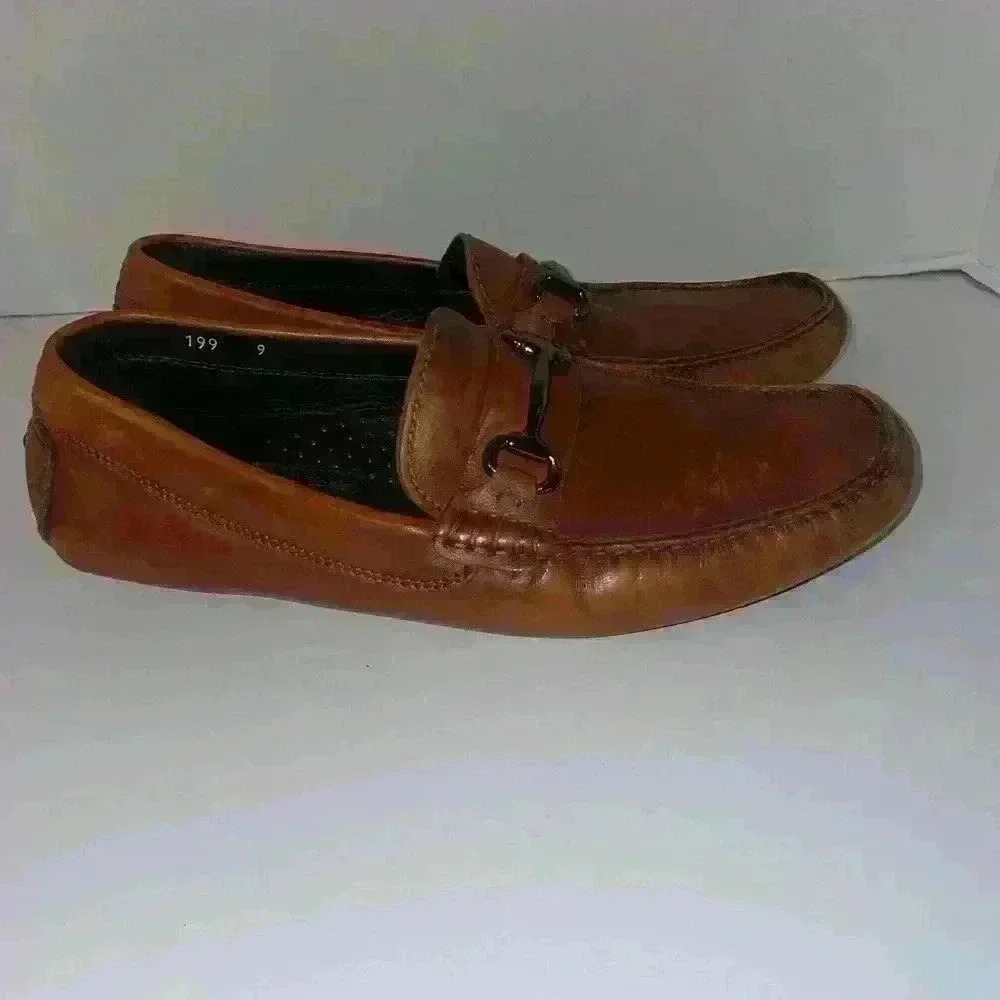 To Boot New York‎ del Amo leather cognac drivers loafers size 9 - Picture 2 of 8
